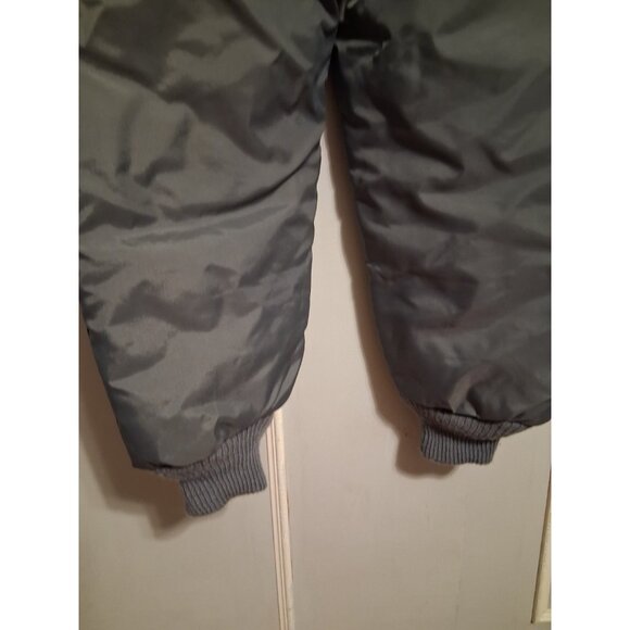 Vtg Weather Tamer Snow Pants Bibs Gray Nylon Kids Size 5T Zip Up & Buttons Ski - Picture 6 of 10
